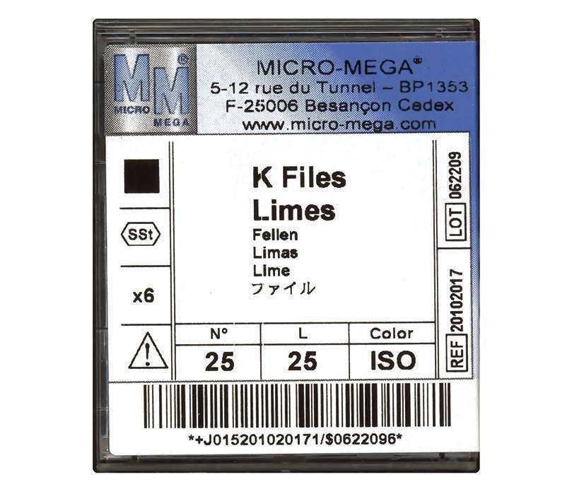 K-FILES MICROMEGA 25mm-40 6pz