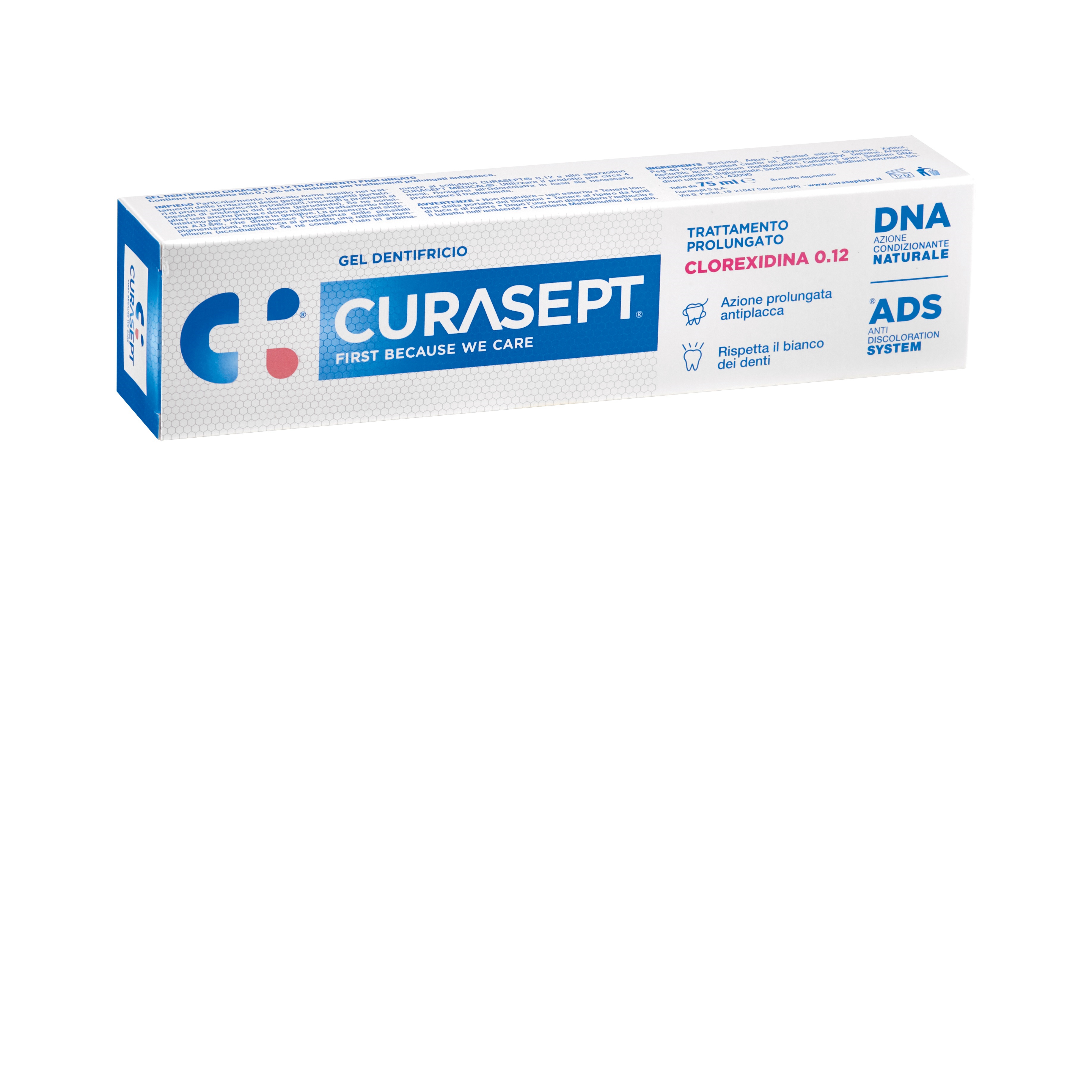 CURASEPT GEL DENTIFRICIO ADS+DNA 0,12 75ml