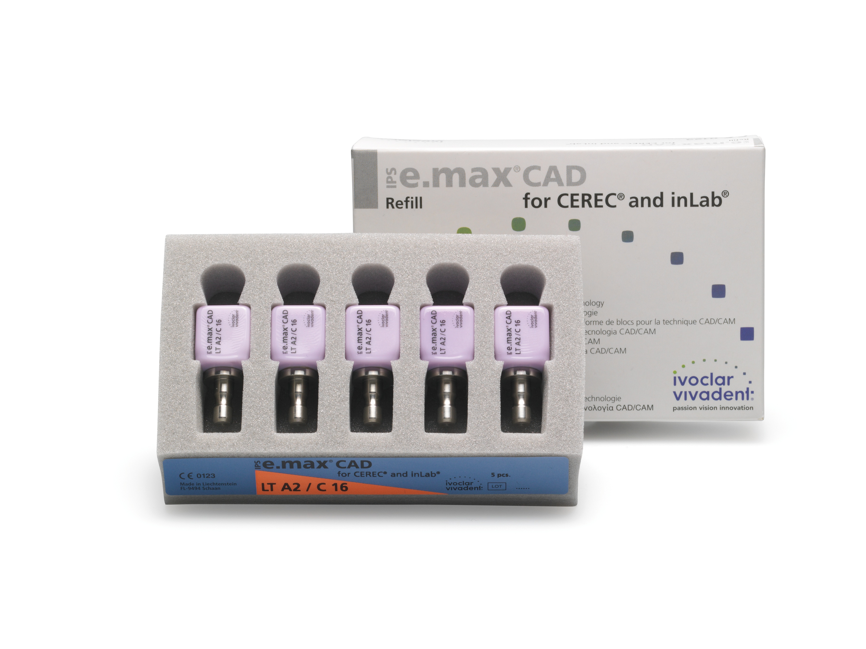 IPS E.MAX CAD CER/INLAB 605330 LT C14 A3 5pc