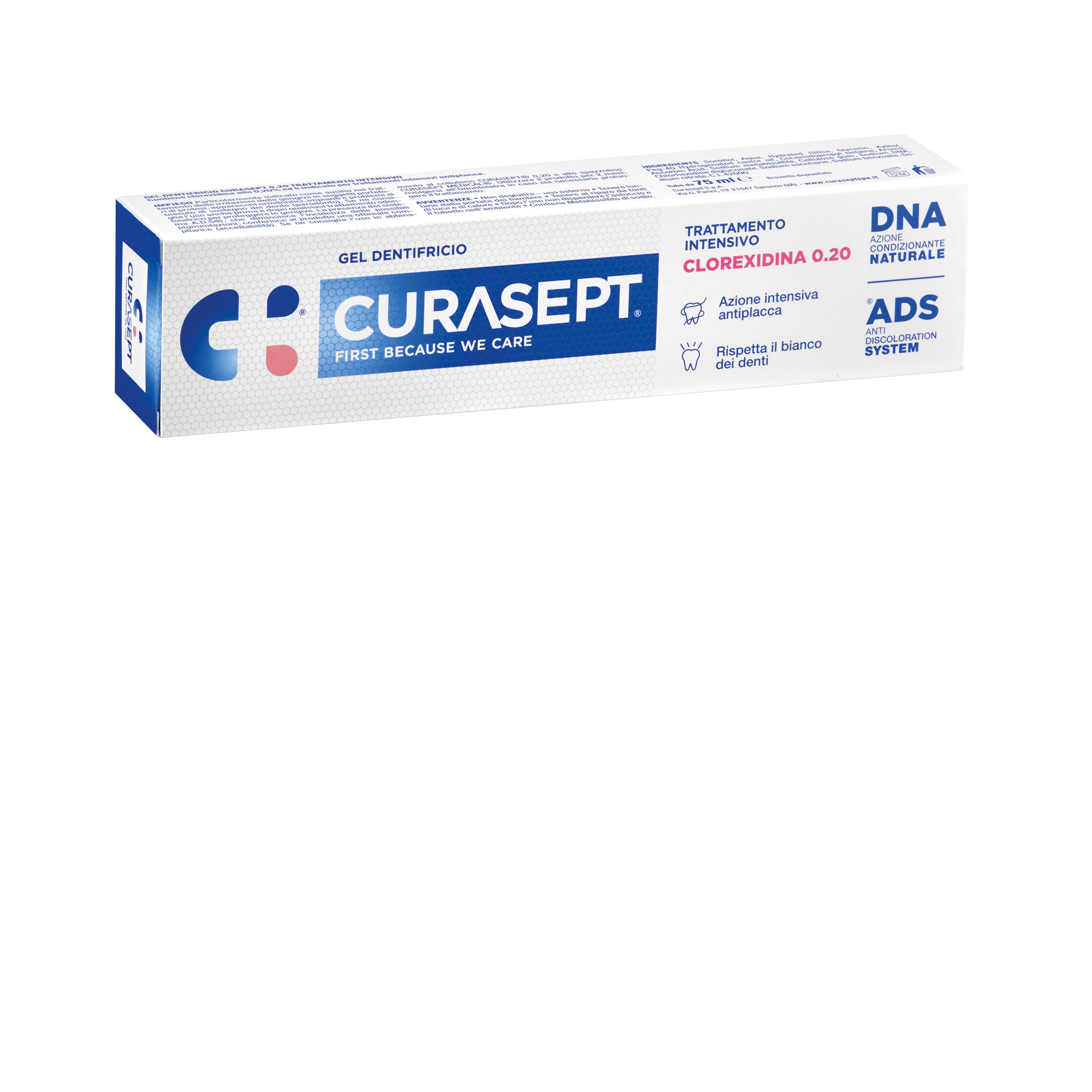 CURASEPT GEL DENTIFRICIO ADS+DNA 0,20 75ml