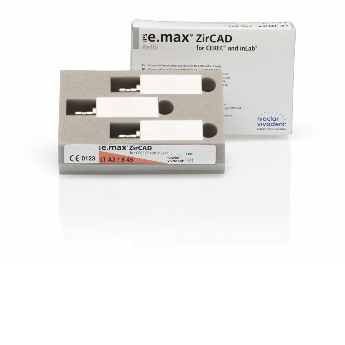 IPS E.MAX ZIRCAD CER/INLAB 686203 LT B45 A3 3pz