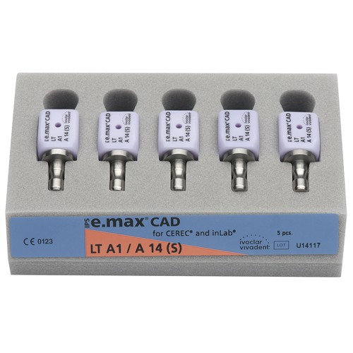 IPS E.MAX CAD CER/INLAB 678866 LT A14S A3 5pc